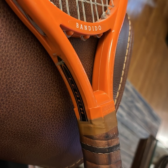 Racquetball Racket Vintage 1970's Leach Bandido San Diego- with Orange frame - Picture 4 of 10